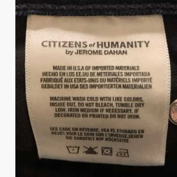 Citizens Of Humanity Jeans Women’s Blue 27 Rocket High Rise Skinny Raw Hem USA - Picture 7 of 11